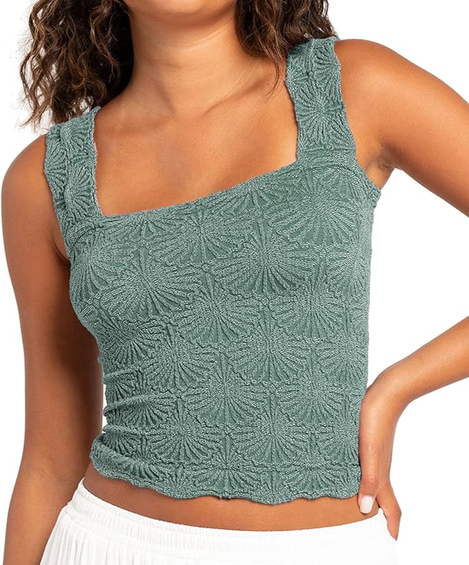 Women's Square Neck Wide Strap